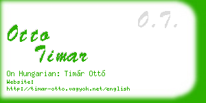 otto timar business card
